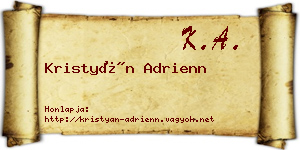 Kristyán Adrienn névjegykártya